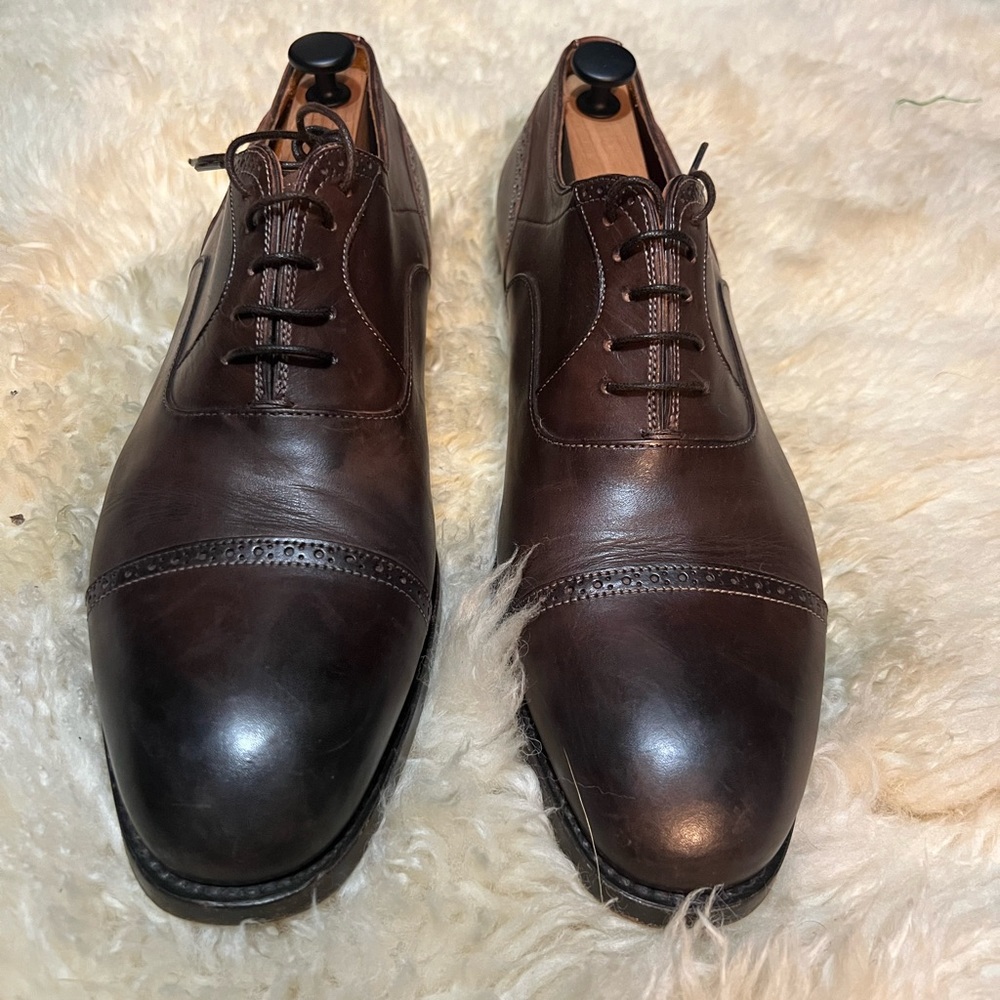 Santoni Fatte A Mano Cap Toe Oxfords 7 F — 7 UK 8.5 US (Great Condition)